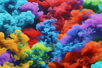 Wall Mural - Multicolor smoke 