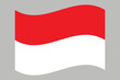Flag of Indonesia. Indonesian national symbol in official colors. Template icon. Abstract vector background