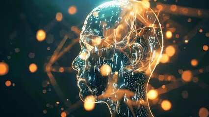 Aufkleber - Artificial intelligence and machine learning concept animation