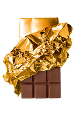 Poster - Unwrapped chocolate isolated