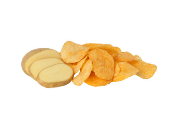 Wall Mural - PNG,Potato chips, isolated on white background