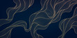 Vector abstract gold background, wave luxury art texture, premium elegant line banner. Curve flow copper background
