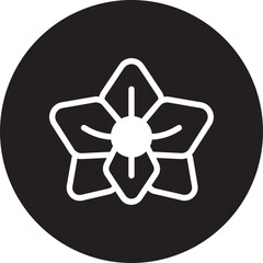 Sticker - orchid glyph icon