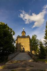 Canvas Print - Hvezda church in Broumovske steny, Eastern Bohemia, Czech Republic