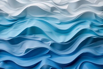 Wall Mural - Abstract Blue Waves Background: Soothing Ocean-Inspired Texture