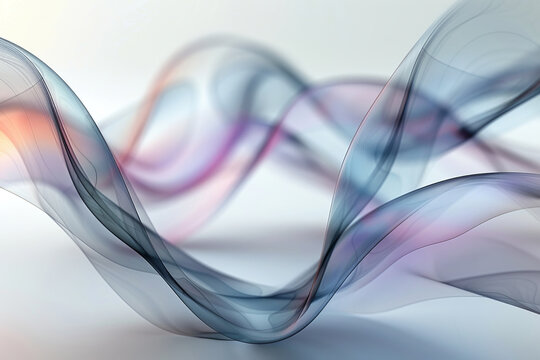 Abstract transparent material wavy background 