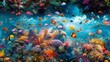 © MAY - Underwater image of a coral reef with a variety of fish swimming around.