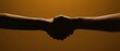 An elegant silhouette of a handshake, representing trust and partnership.