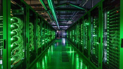 Poster - green computing solutions reducing energy consumption in data centers. 