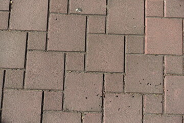 Sticker - Top view of pale pink concrete pavement with hopscotch layout