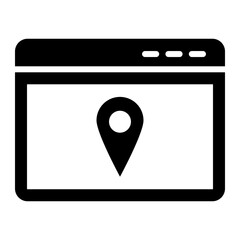 Canvas Print - Location Icon glyph icon