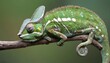 A Chameleon With Its Tail Curled Up Beneath Its Bo  2