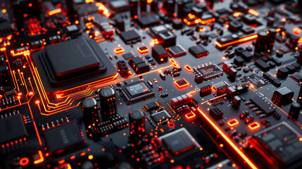 Poster - A generic abstract high tech computer hardware closeup