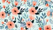 © Krystian - Colorful Flowers Pattern Floral Seamless Design, Vibrant Colors