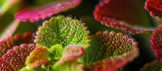 Canvas Print - Close-up photograph of the plant Episcia cupreata.