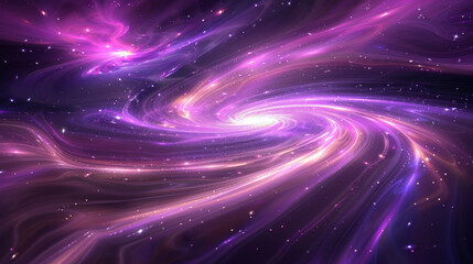 Fototapete - Abstract and mystical galaxy swirl in vibrant shades of purple and pink