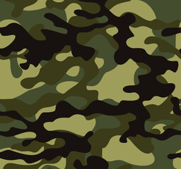 
Green camouflage pattern, military background, urban army print