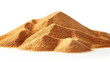 Desert sand pile, dune isolated on white background, 