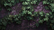 © Michael - Detailed illustration featuring lush green foliage on a deep purple ornamental background