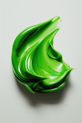 Poster - Detailed close up of green paint on a white background, suitable for various design projects