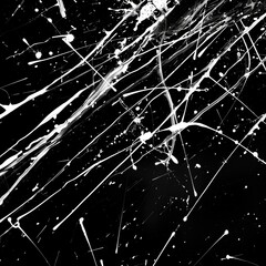 Poster - Abstract black and white photo of paint splatters. Great for artistic projects