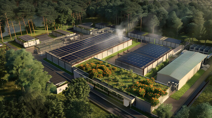 Poster - green data centers powered by renewable energy and cooled using natural ventilation.