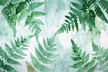 Aufkleber - Vibrant green leaves contrast against a clean white background, perfect for nature-themed designs