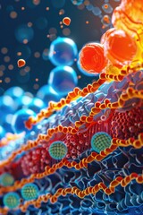 Poster - Detailed close up of cellular structure. Perfect for science and medical concepts