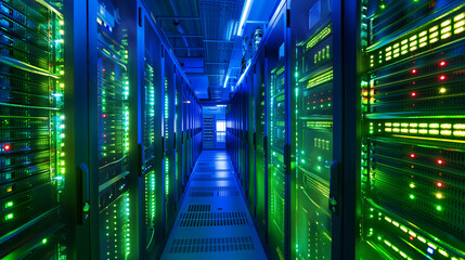 Poster -  energy-efficient server architectures and cooling systems in green data centers. 