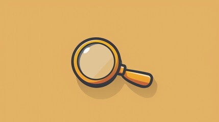 Aufkleber - A magnifying glass on a vibrant yellow background. Ideal for scientific and educational projects
