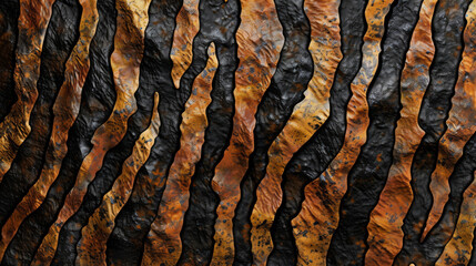 Aufkleber - Close-up of tree bark with a dramatic interplay of shadows and textures