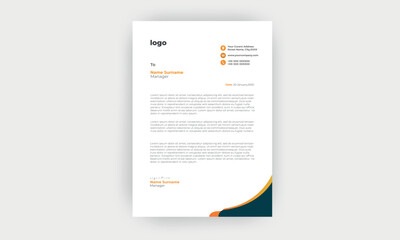 Wall Mural - Simple and Creative letterhead Template design