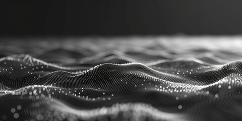 Poster - A striking black and white image of a water wave. Suitable for various design projects