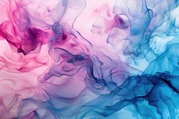 Poster - Close up of a blue and pink substance, suitable for scientific and abstract concepts