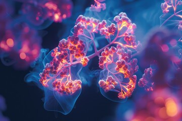 Poster - Vibrant close-up image of a bunch of flowers. Perfect for floral backgrounds