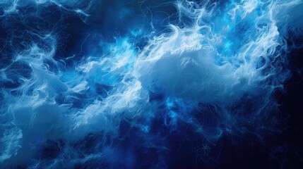 Aufkleber - A detailed view of a blue and white cloud. Suitable for weather-related designs