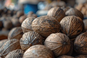 Poster - A pile of walnuts ready for market. Great for food industry promotions
