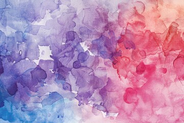 Poster - Close up of a vibrant watercolor painting in red and blue tones. Ideal for artistic projects and design inspiration