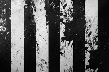Aufkleber - A minimalistic black and white photo of a stripped wall. Perfect for interior design projects