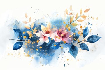 Poster - Beautiful watercolor painting of flowers, perfect for various design projects