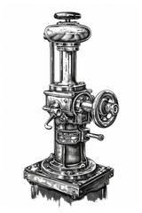 Poster - Detailed illustration of a machine, suitable for technical projects