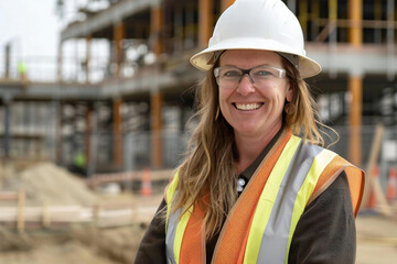 Empowering Women in Construction: Female Building Inspector at Work