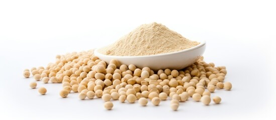 Aufkleber - A copy space image of nutritious soy against a clean white backdrop