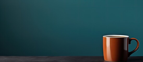 Aufkleber - A copy space image of a mug filled with black coffee standing alone against a plain background