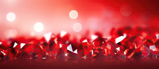 Poster - A beautiful holiday themed abstract background with a red crystal design perfect for adding copy space to your images