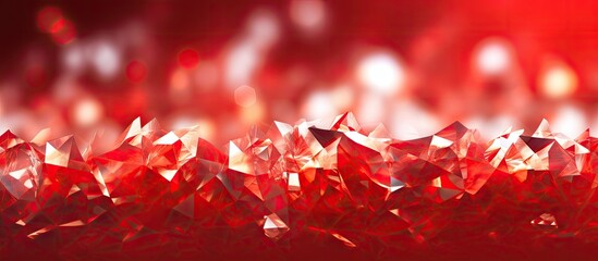 Poster - A beautiful holiday themed abstract background with a red crystal design perfect for adding copy space to your images
