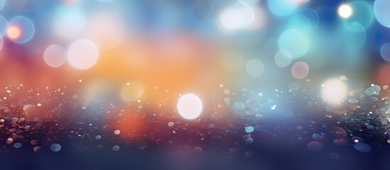 Fototapete - A copy space image featuring an abstract background with beautiful bokeh lights