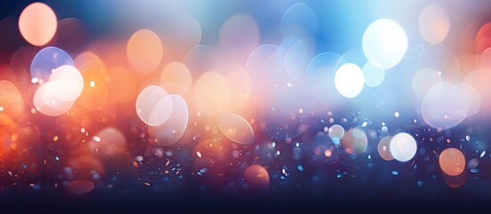 Fototapete - A copy space image featuring an abstract background with beautiful bokeh lights