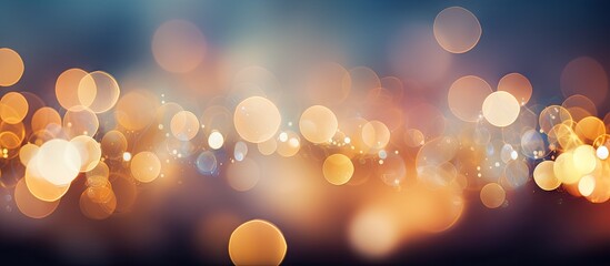 Fototapete - A copy space image featuring an abstract background with beautiful bokeh lights