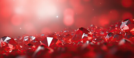 Poster - A beautiful holiday themed abstract background with a red crystal design perfect for adding copy space to your images